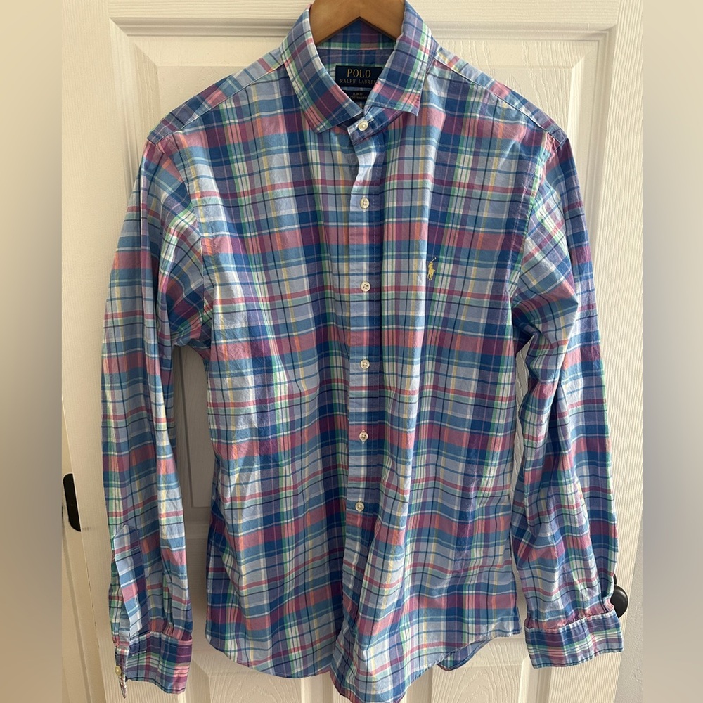 Polo by Ralph Lauren Men's Multicolor Plaid Shirt LARGE